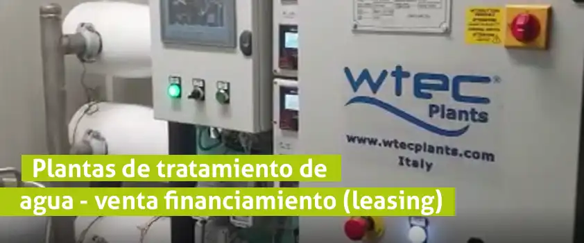Venta y financiamiento de plantas de tratamiento de aguas - LEASING